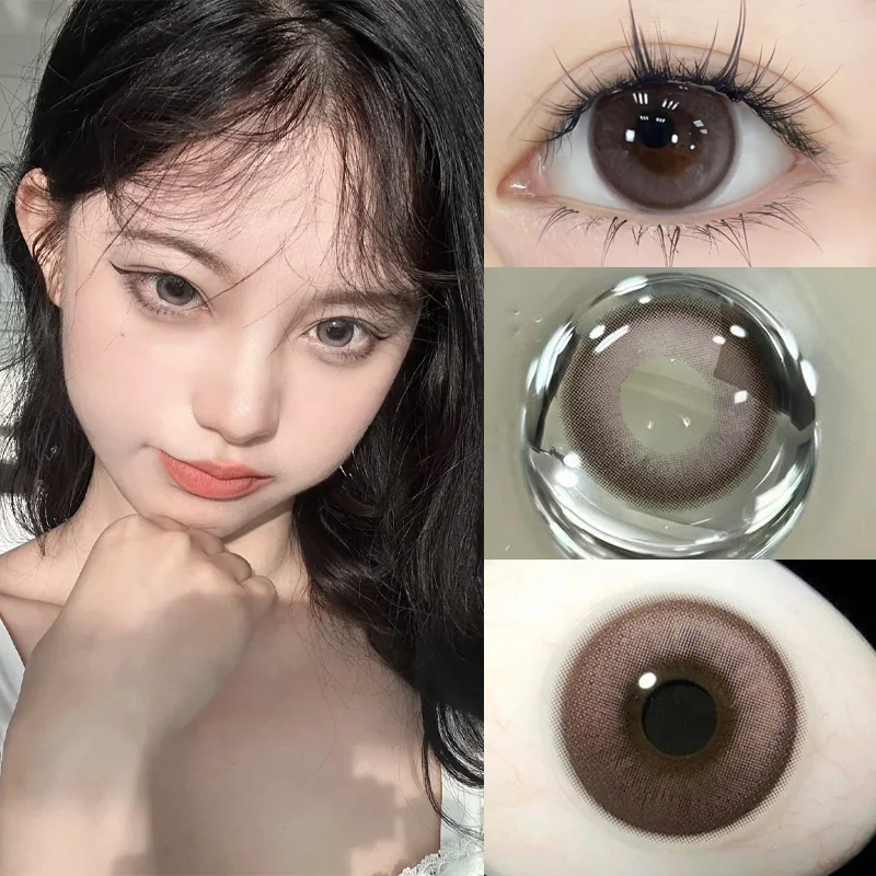 YIMEIXI 2 Pcs Hot Selling Natural Korean Color Contact Lenses for Eyes Fashion Blue Lenses with Prescription High Quality Lenses