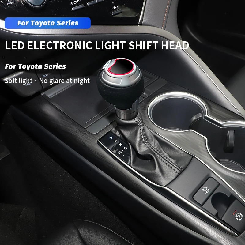 Automatic Cars Car Conversion Accessories Luminous Led Gear Shift Knob Gearbox Handle Black For Toyota