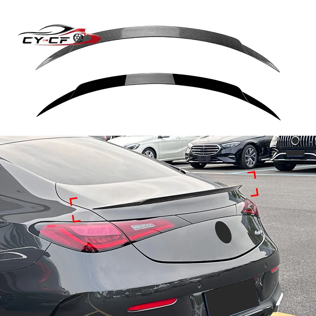 

For Benz CLE Coupe 2024+ C236 CLE260 300 CLE53 AMG Black Carbon Car Rear Trunk Lid Spoiler Wings Exterior Tuning Accessories