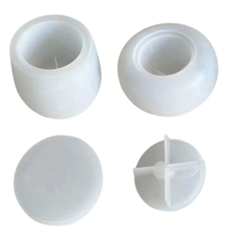 

Silicone Cup Mold Crystal Plaster Cement Storage Box Molds Jar