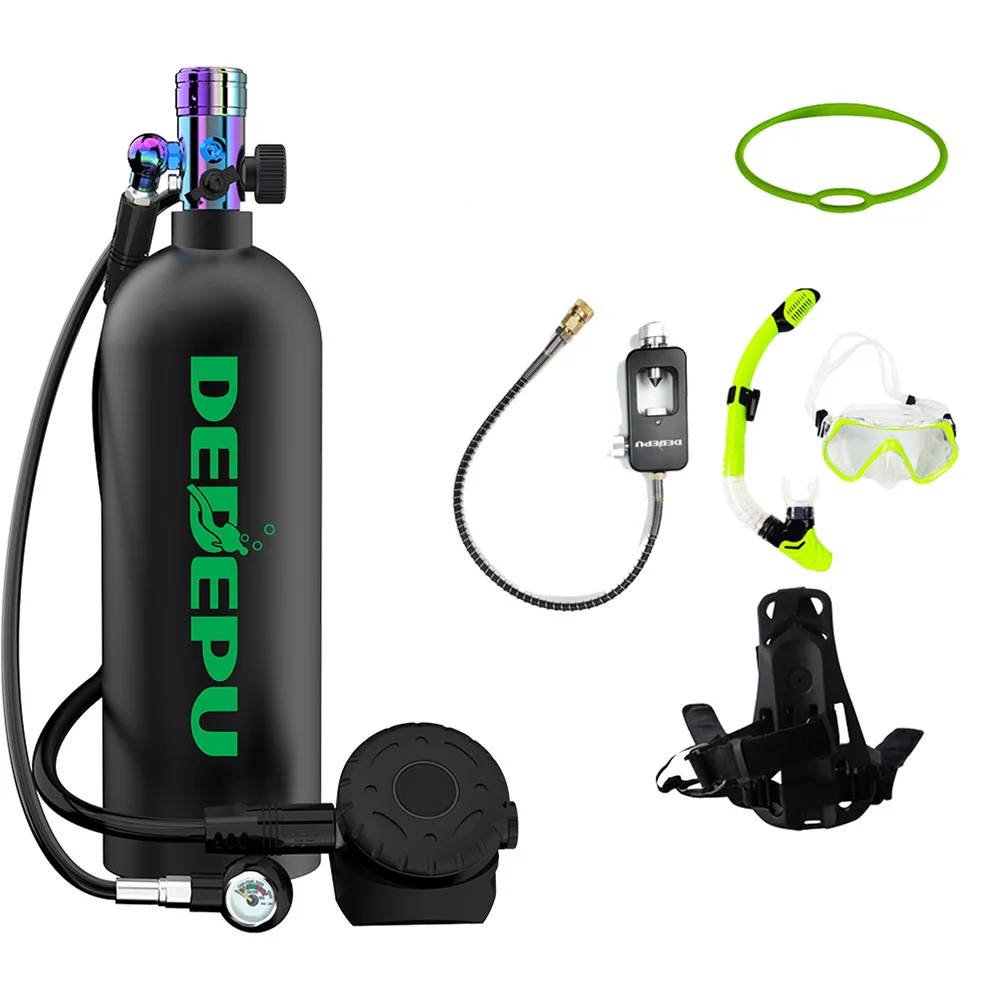 

DEDEPU 4L 25-40 Mins Emergency Rescue Kit Diving Rebreather Adult Diving Swimming Scuba Adapter Diving Oxygen Tank