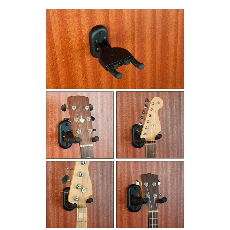 Gitaar Wall Hanger Auto Lock Gitaar Wall Mount Hook Gitaar Display Hanger Gitaar Haak Voor Bas Elektrische Gitaar Ukelele