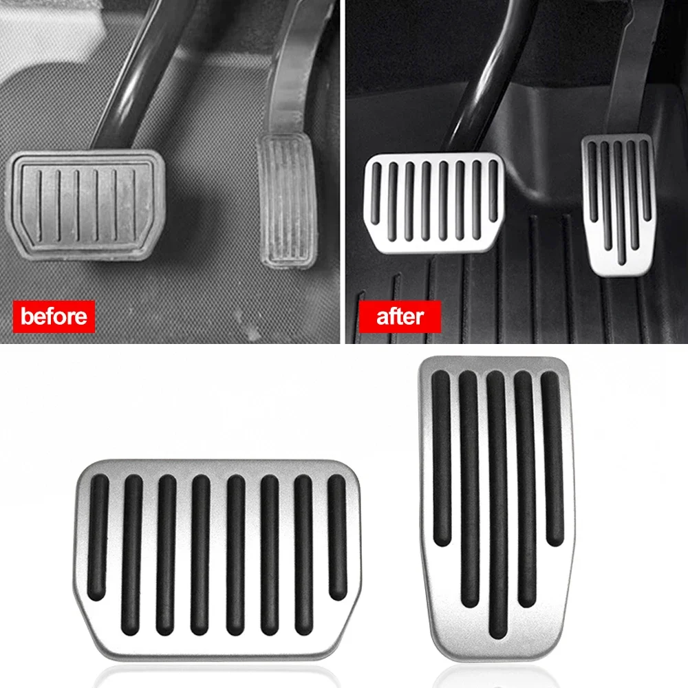 For Tesla Model 3 Y Highland 2024 2023 2022 Foot Pedals Cover Accesories Aluminum Alloy Accelerator Gas Fuel Brake Rest Pads Mat