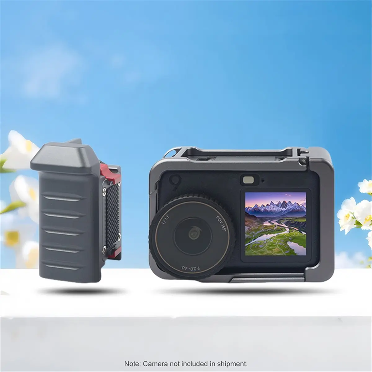 

Металлический кронштейн-расширитель T28C для крепления камеры DJI Action 6, защитная рамка от падений, комплект аксессуаров для камеры.