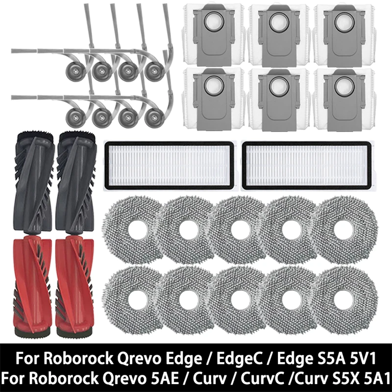 �y�Z�[�����zRoborock Qrevo 5AE / Curv / CurvC / Curv S5X 5A1 5XC / Edge / EdgeC / Edge S5A 5V1�p�p�[�c �u���V �t�B���^�[ ���b�v �o�b�O