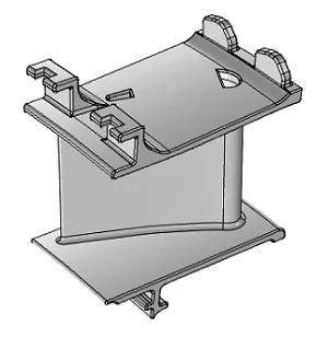 Precision investment casting 5Axies CNC guide vane block Compressor rotor blades Spare parts for aerospace aircraft Component