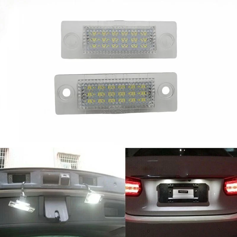 

2 шт. светодиодный светильник номерного знака Canbus для VW Transporter T5 T6 2003-2020 Caddy III IV Jetta MK3 MK5 Multivan Golf Passat