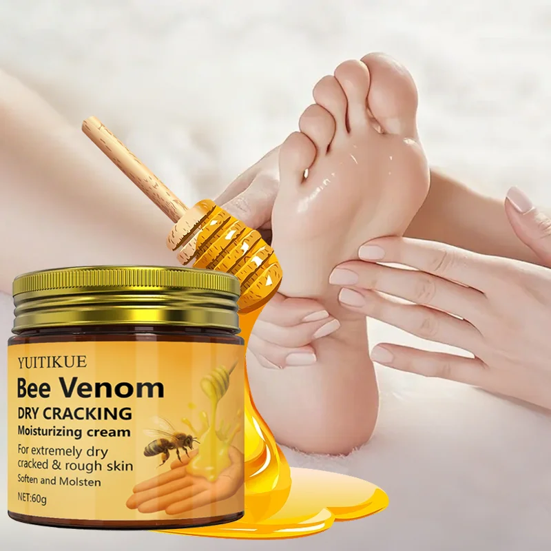 كريم ترطيب سم النحل من YUITIKUE 60 جرام - للبشرة الجافة والمتشققة للغاية، ويصلح اليدين والقدمين والمرفقين والركبتين والعناية تشبه السبا