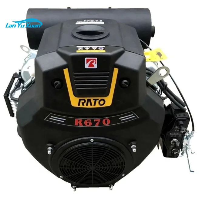 Rato R670 24  670cc Two-Cylinder Gasoline Engine Smooth Transfer Marine Extruder Cleaning Machine Electric Start New Condition