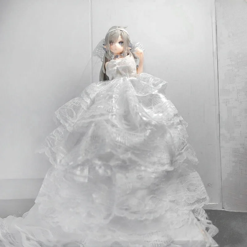 ในสต็อก Premium Soft Body ชุดแต่งงานรุ่น Pure สีขาวอะนิเมะสาว Elf เครื่องประดับคุณภาพสูงรุ่นสะสม