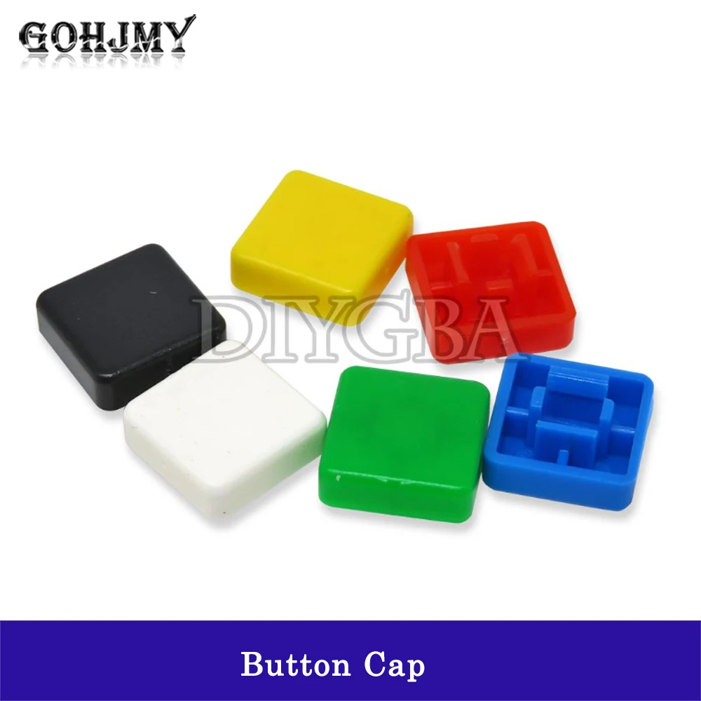 20PCS For PCB Momentary Tactile Tact Mini Push Button Switch Module DIP 4PIN Round Cap diygba A14 Red black white green yellow