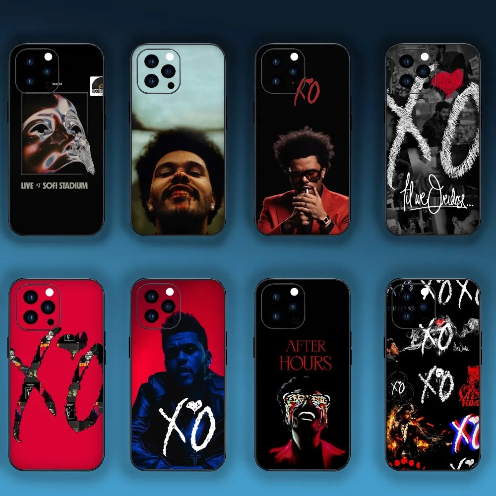 Singer The W-Weeknd Phone Case For iPhone Mini 11 12 13 Plus Pro Max 14 15 XR XS Black Shell