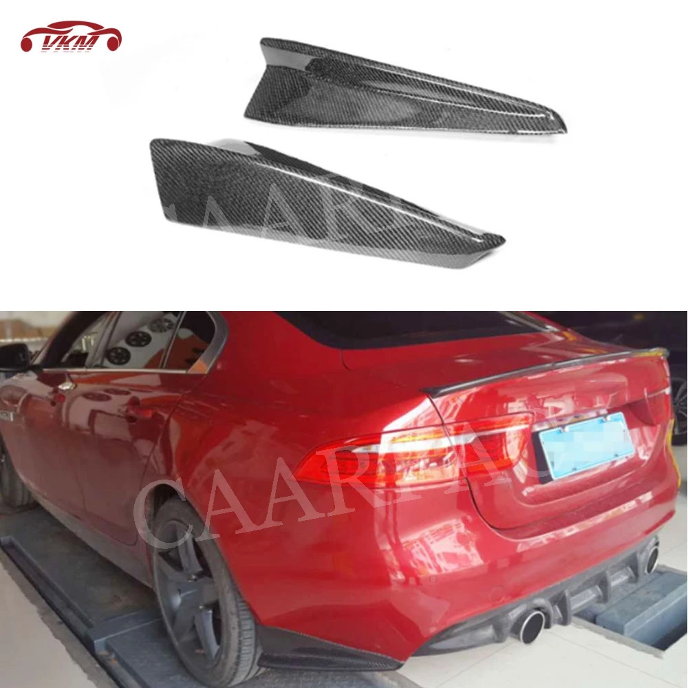 

Carbon Fiber Rear Lip Splitters Cupwings Aprons For Jaguar XE Sedan 4 Door 2015 2016 2017 FRP Rear Bumper Splitters