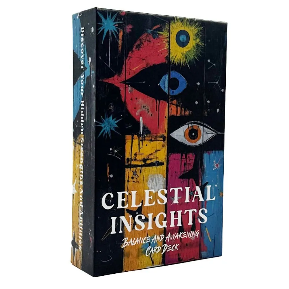 

12x7cm Celestial Insights Oracle Cards 56 Pcs Balance and Awaken Tarot Cards Hidden Spirit Card Deck Unknown Energy