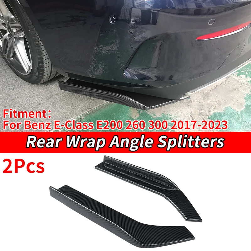 

Car Rear Bumper Splitters Lip Spoiler Wing Diffuser Wrap Angle Protector For Mercedes-benz E-Class W213 E200 E260 E300 2017-2023