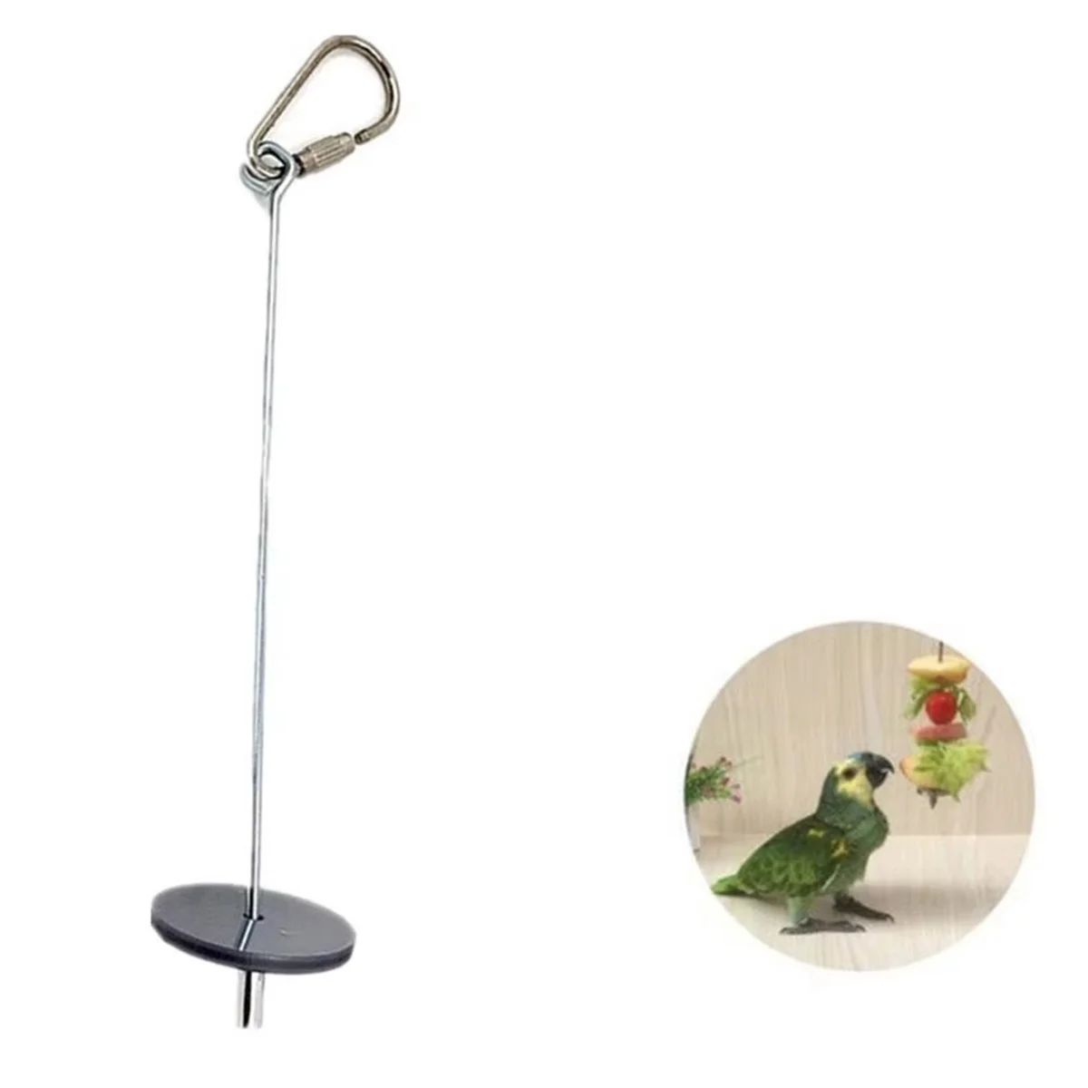 HHTL Pet Parrot Bird Food Rack Stand Fruit Fork Meat Fruit Vegetable String Tool Accessories