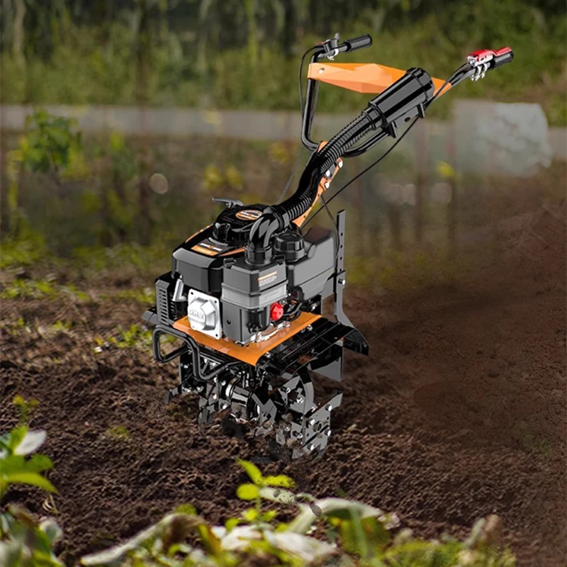 เครื่องไถพรวนดินขนาดเล็ก2.7KW H450ไถสวนแบบหมุนไปข้างหน้าและถอยหลัง