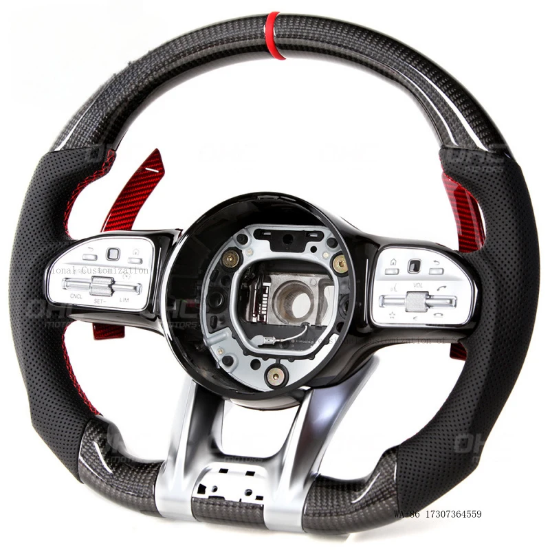 Suitable for Mercedes-Benz CLA G63 GLC series modification to AMG carbon fiber steering wheel assembly, converting old models to