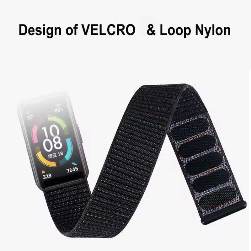 Nylon Loop Strap for Huawei Band 9 8 Comfortable Breathable Band Replacement Bracelet Belt for Huawei Band 8/9 Wristband Correa