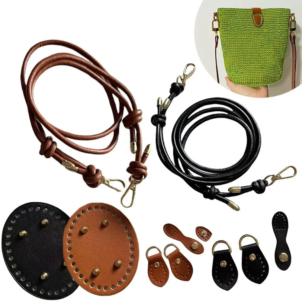 

Handmade Bag Strap Pu Leather Bag Bottom Buckle Bag Side D-Ring Clips Set DIY Bag Parts Creative Phone Bag Material Pack