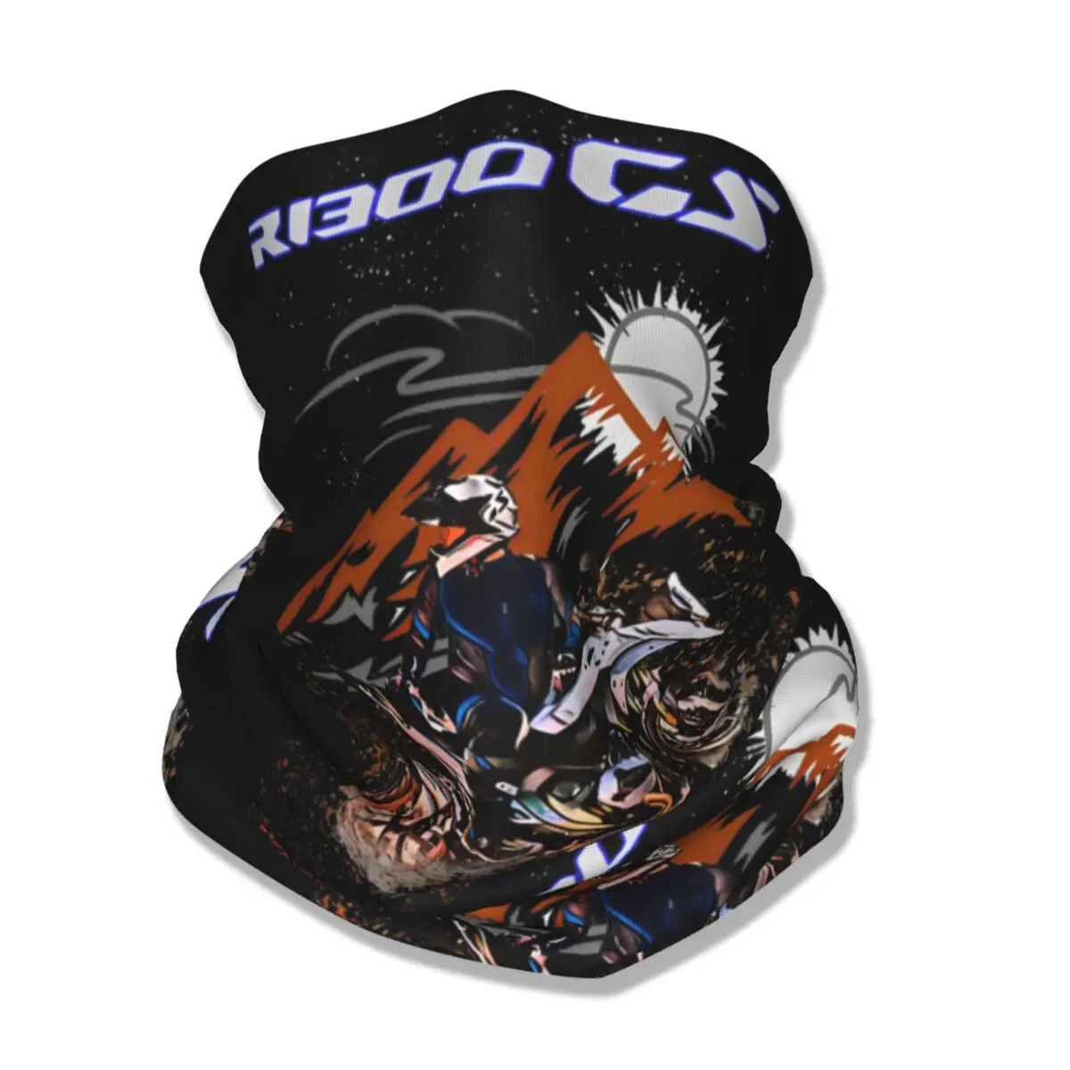 RlingGS-Masque de course de moto imprimé Ga Neck Bandana, écharpe d'aventure, vêtements de sauna multi-usages, cyclisme, unisexe, respirant, adulte