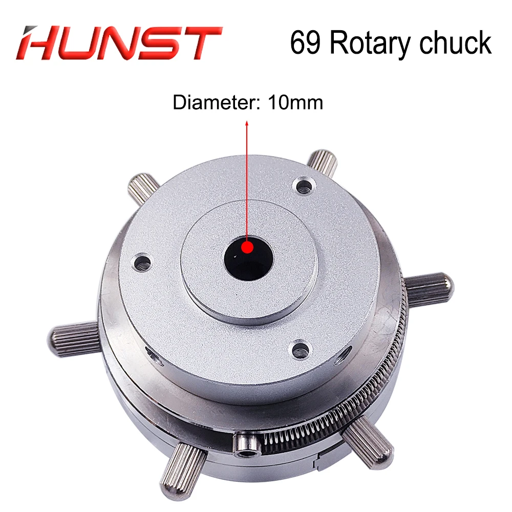 HUNST D69 Auto Lock Rotary Attachment CNC Router Laser Engraving Machine Rotary Axis Chuck for Ring Bracelet Jewelry Marking.