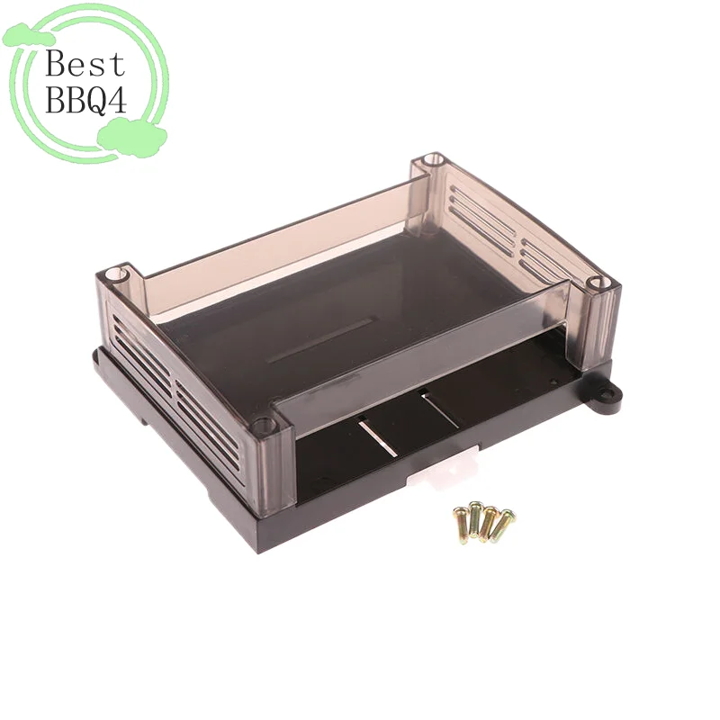 (BBQ4)125*90*40mm Plastic Transparent Cover Mount PLC Din Rail Enclosure Plastic Electrical Din Rail Enclosure Control Box