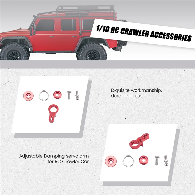 FBIL-25T Metal Adjustable Damping Servo Servo Horn For 1/10 RC Crawler Car Traxxas TRX4 TRX-4 TRX6 Upgrade Parts