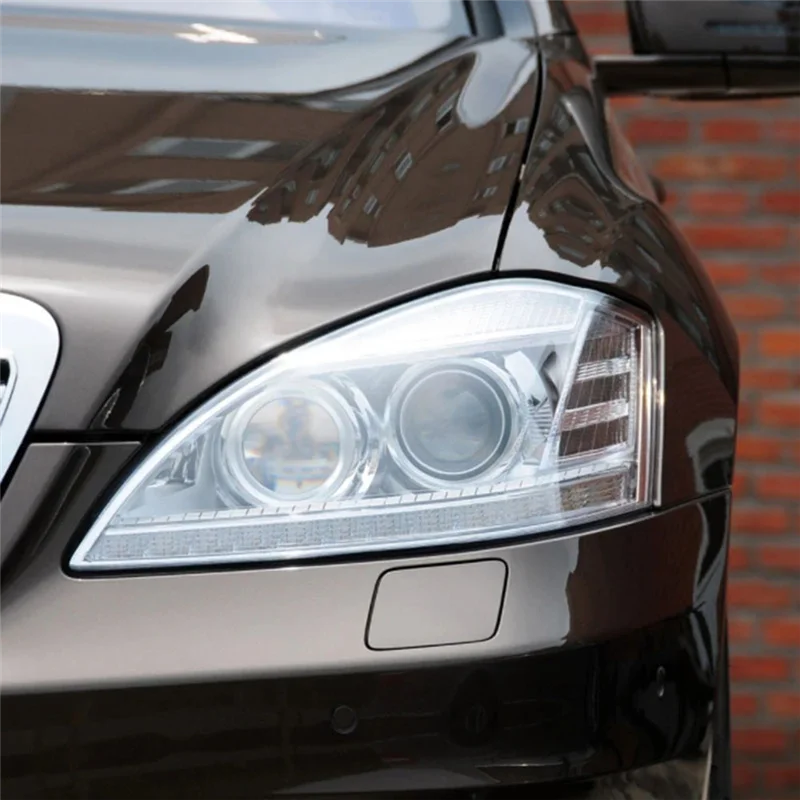 

1Pair Front Headlight Shell Lampshade Part Kit For Mercedes-Benz W221 S280 S300 S350 S500 2010-2013