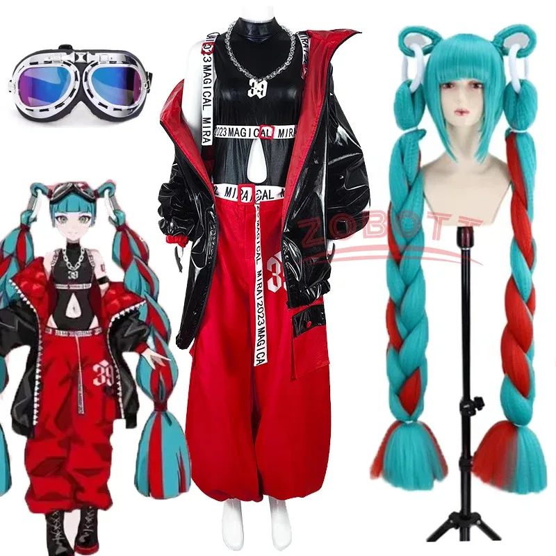 Лили 123Аниме Мику Красочный Косплей Костюм Проект Мирай Секай Сцена Волшебное Концертное Шоу Хэллоуин Полный Комплект Парик Магия G