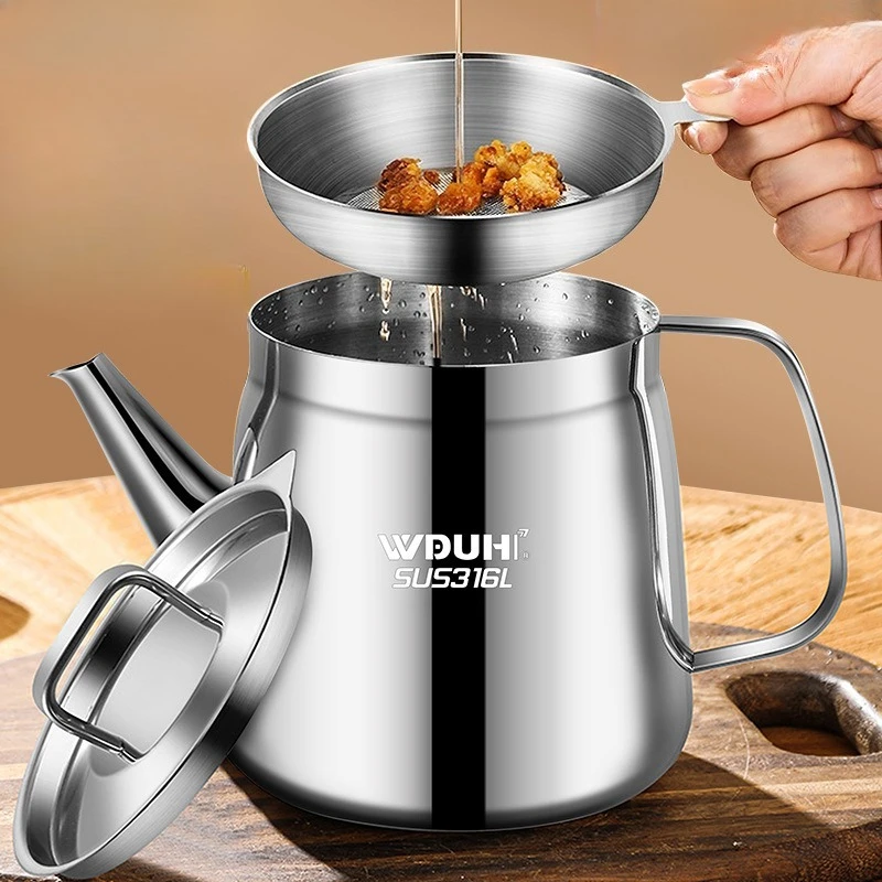 

Фильтр для масла из нержавеющей стали 316L для очистки от остатков масла, с антибактериальной сеткой, особо толстый, для кухни и дома