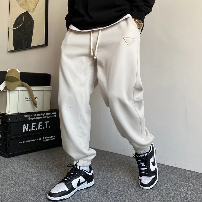 

Мужские повседневные брюки больших размеров, свободные брюки, осенне-зимние длинные брюки с высокой талией, модная уличная одежда, дышащая, удобная Spor