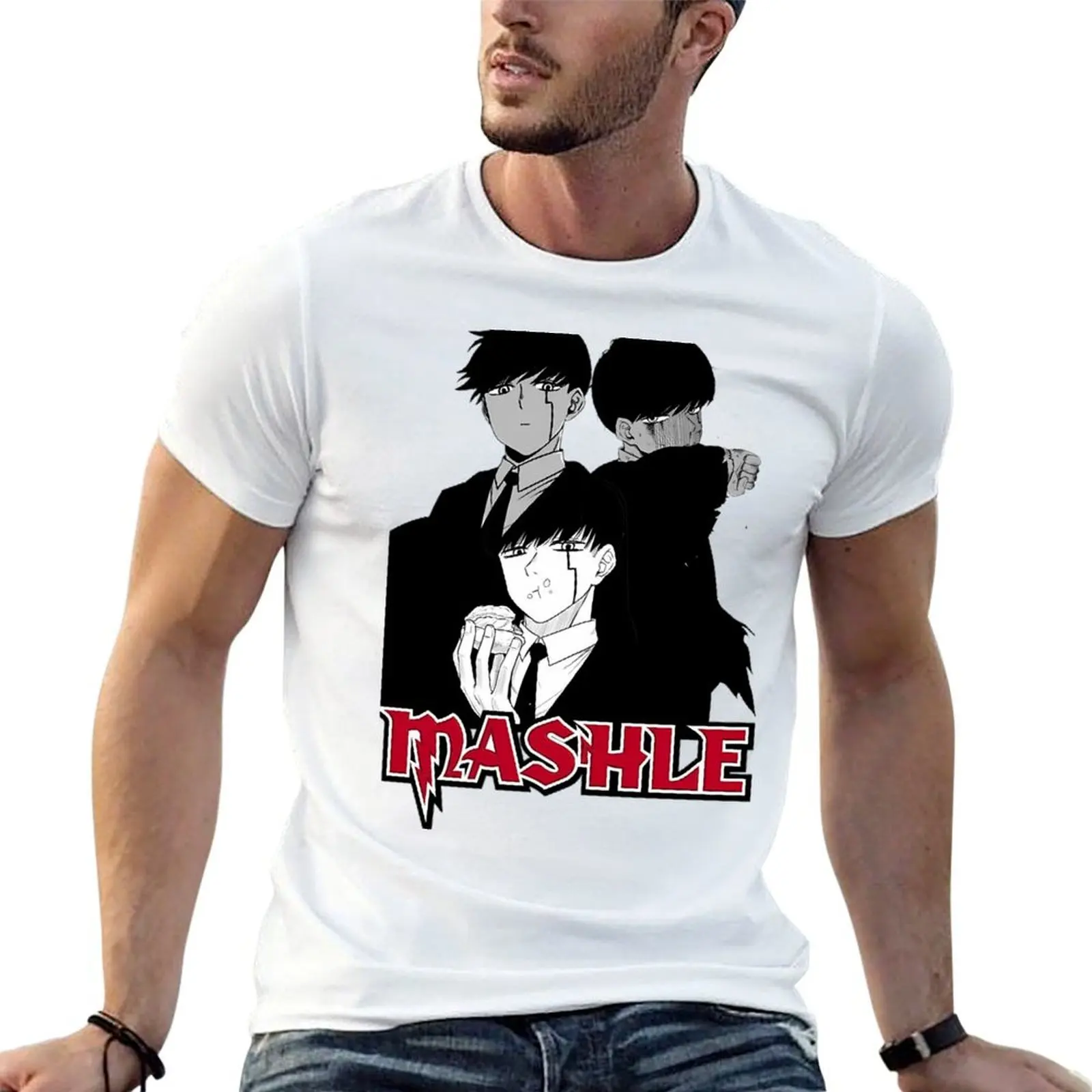 Mashle - Mash T-Shirt anime shirt blacks oversized t shirt men