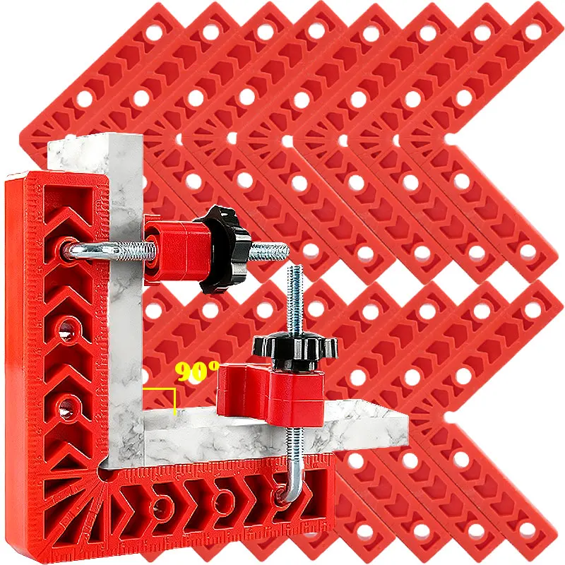 L شكل زاوية حاكم متعدد الأغراض دقيق مكتشف قوي البلاستيك مشبك معدني أداة قياس النجارة الجمعية قياس الزاوية اليمنى #1