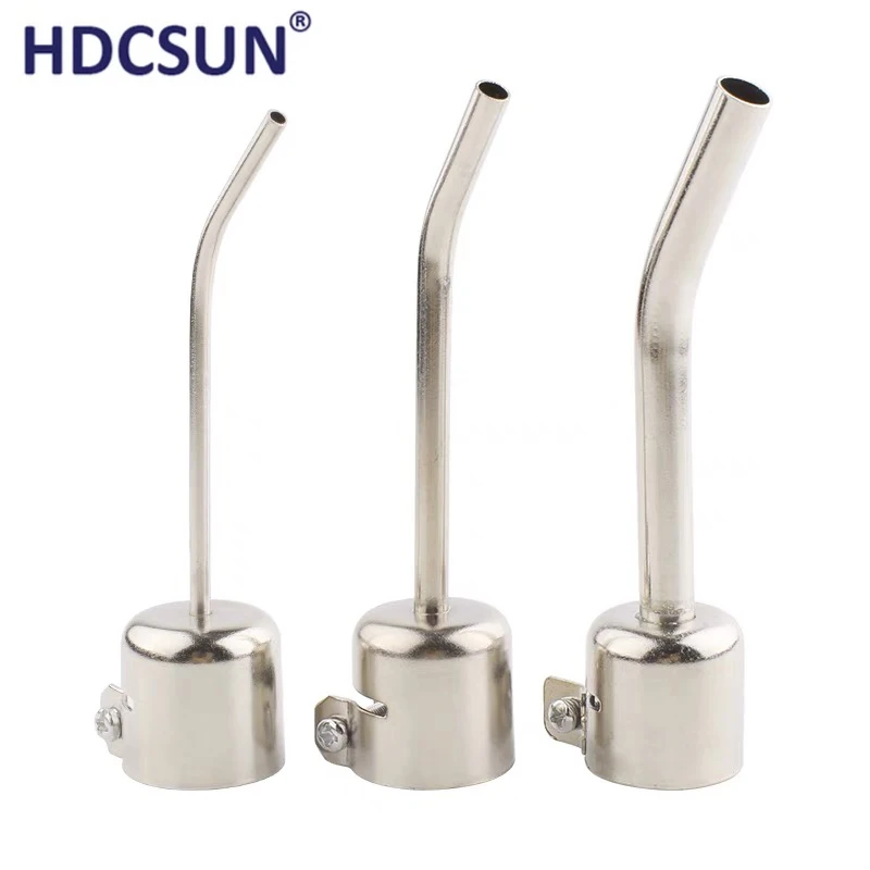 Newest Bend Hot Air Gun Nozzle Lengthen 10cm 45 Degree bending BGA Nozzle Welding Accessories For YIHUA SAIKE Atten 850 858 8858
