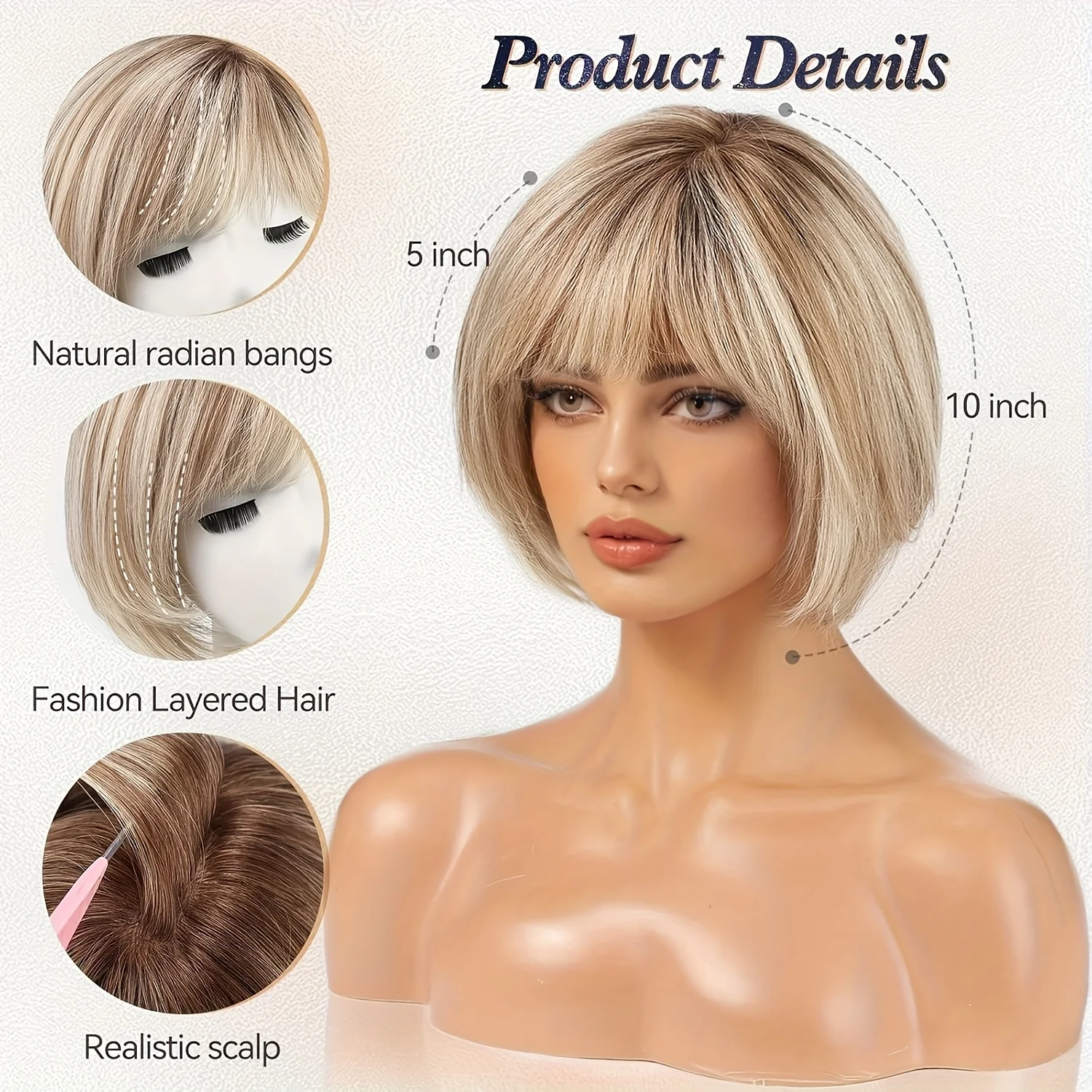 Women's Synthetic Wig with Side-Swept Waves, Voluminous Fashionable Black Curly Hair Wig, Suitable for Daily Wear and Cosplay