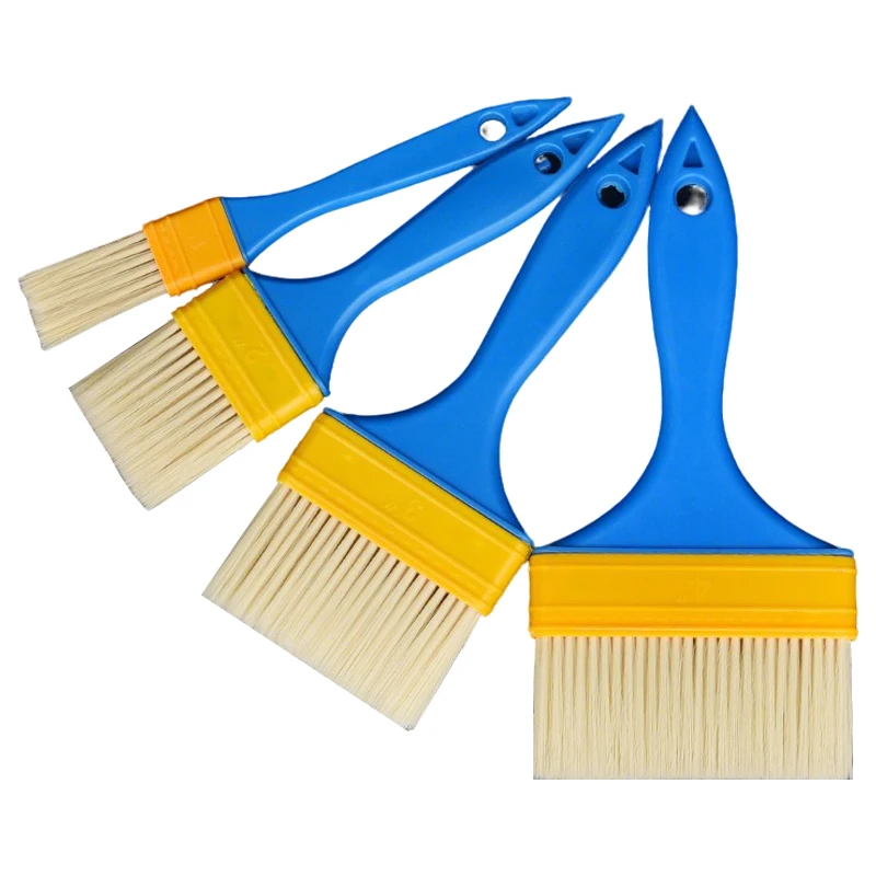 

Multifunctional Nylon Brush 4 PCS Set Paintbrush for Wall Painting Home Cleaning Kitchen BBQ Plastic Handle Hand Tools