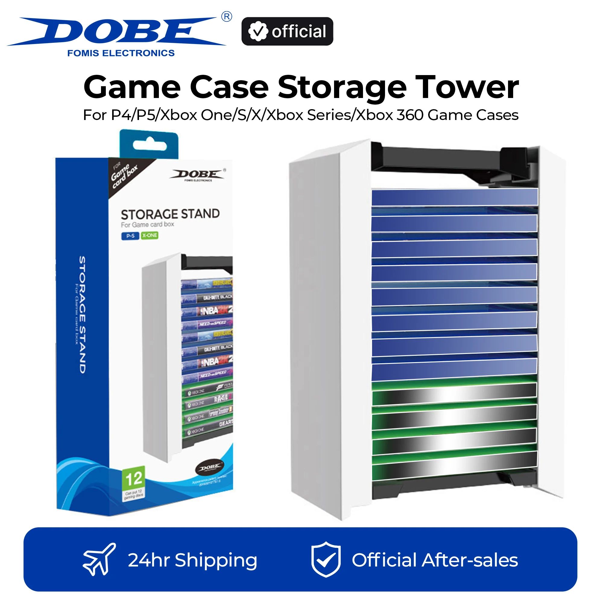 torre-de-almacenamiento-para-juegos-dobe-para-p4-p5-xbox-one-xbox-series-x-s-xbox-360-soporte-de-almacenamiento-capacidad-para-12-cajas-de-juegos