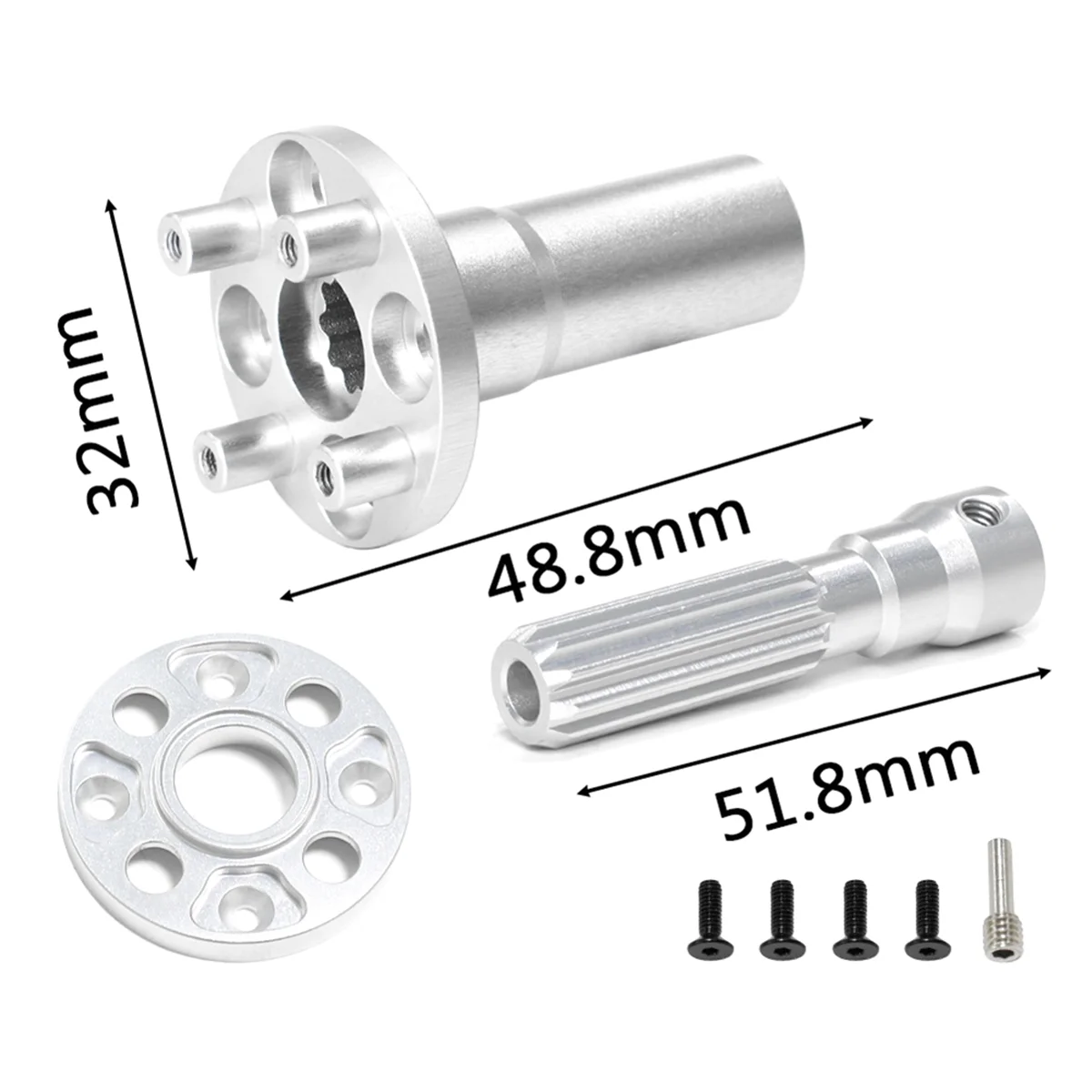 Eje de transmisión de aleación de aluminio para coche RC, Kit de caja de cambios planetaria para UDR RC, piezas mejoradas