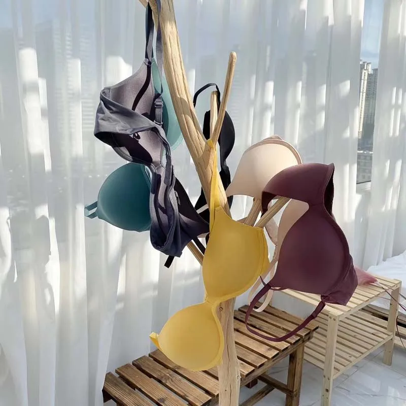 여성용 등받이 브래지어 여성용 원활한 속옷 란제리 3/4 컵 Bralette 탑 무선 브래지어 Intimates Comfort T Shirt Bra