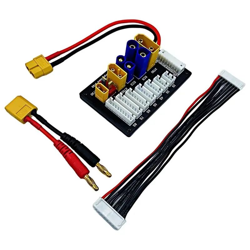 

Плата для параллельной зарядки ZIZI 2X с разъемами XT90, XT30, EC3, EC5, XT60, 8S, балансировочная плата-адаптер для зарядки аккумуляторов