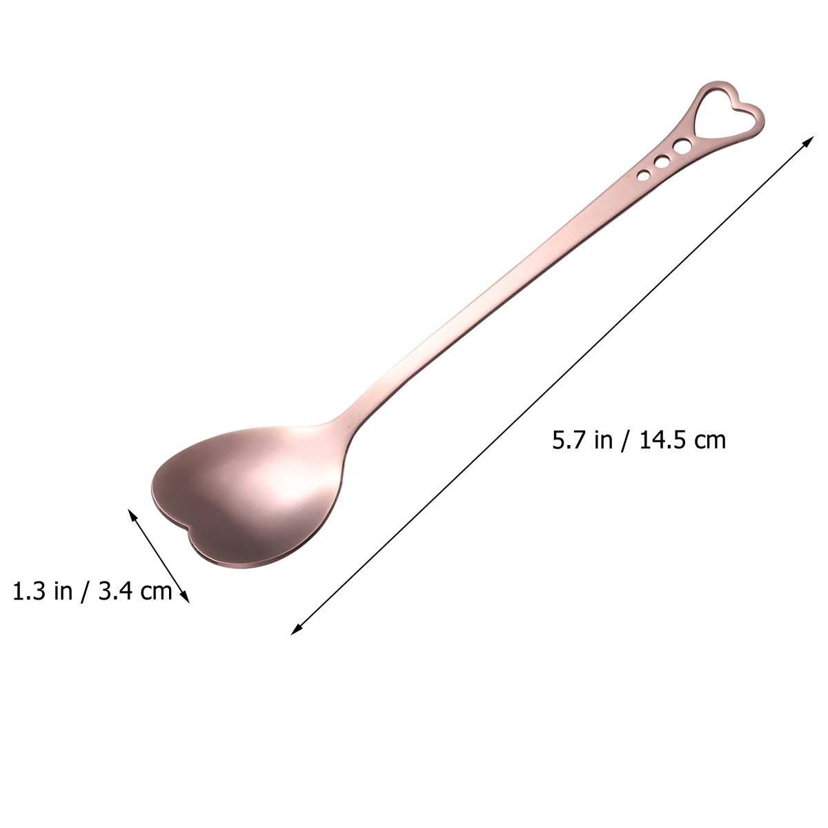 

Heart Shaped Spoon Stainless Steel Gold Plating Anti Rust Thickened Dessert Scoop Cake Serving Valentine Party