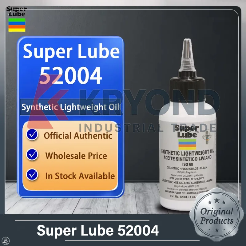 118ML Bottle Super Lube 52004 Multi Use Synthetic Lightweight Oil New Pack for Vacuum Pump Lubrication Food Processing Equipment