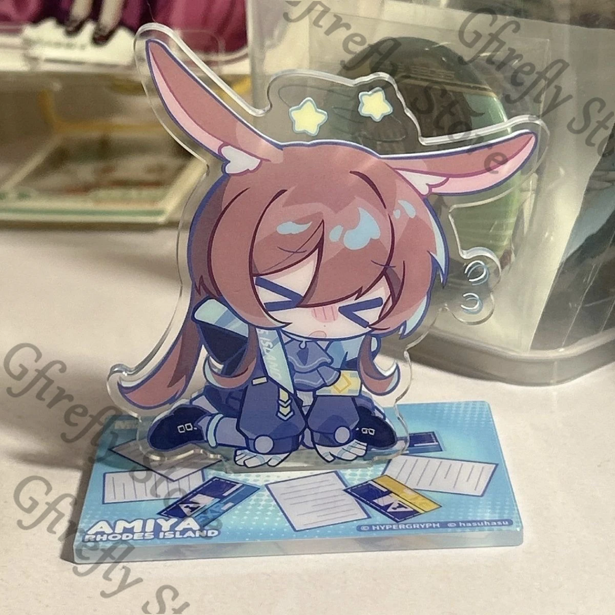 

Arknights Acrylic Standing Plate Anime Cute Desktop Decoration Indicative Board Creativity Q Version Ambitus Display Stand Gift
