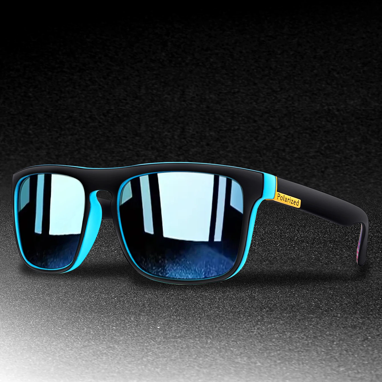Retro Style Square Frame Polarized Cycling Sunglasses Men Night Vision Car Driving Dirt Bike Motorcycle Glasses UV400 Fashionable And Individual Sunglasses Suitable For Daily Wear Great Festival Gifts For Party And Travel