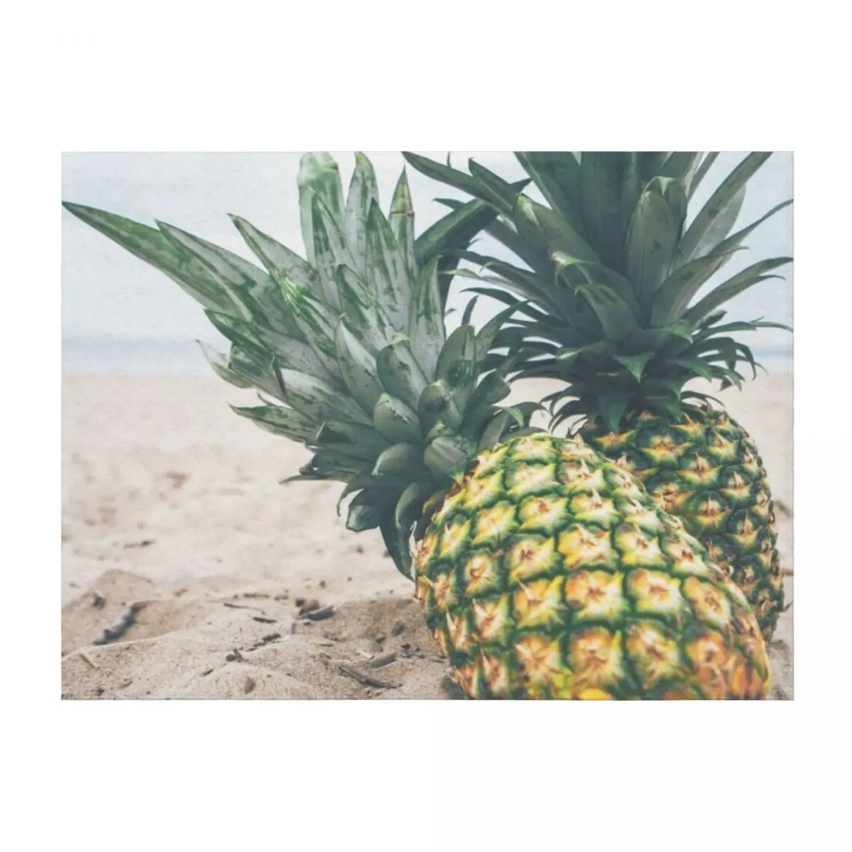 

Two Pineapple friends Throw Blanket Large wednesday Retros Cute Blankets