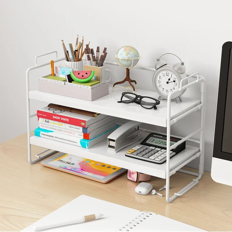 Desktop Shelf Office Desk Organizer, Multi-Storey Dormitory Desk Arrangement, Small Dining Table Bookshelf