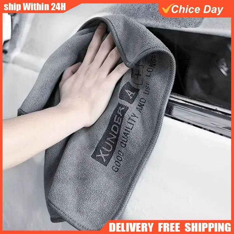 Car Microfiber Towel Car Detailing Towels Absorbent Reusable Washcloths Wipes Rags Cleaner for Garage House Bathroom Mirror