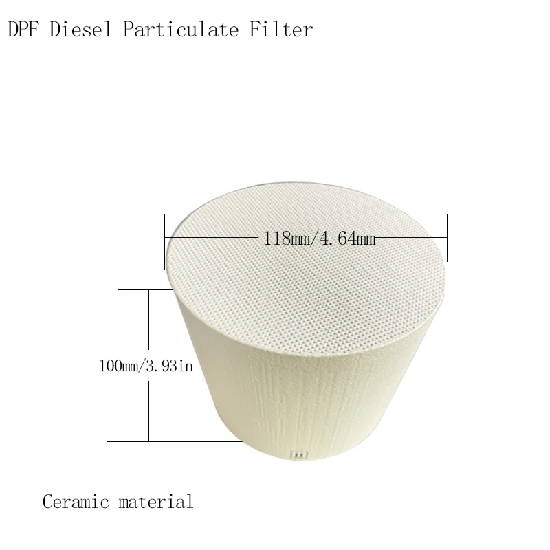 

Керамический сотовый DPF 118*100 мм дизельный черный фильтр для очистки дыма для автомобилей и грузовиков, автоматическая выхлопная система