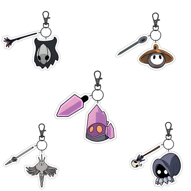 Adventure Game Q-version Character Acrylic Keychain Car Bag Holder Cartoon Souvenir Gift for Women Men Jewelry Cosplay Accessory